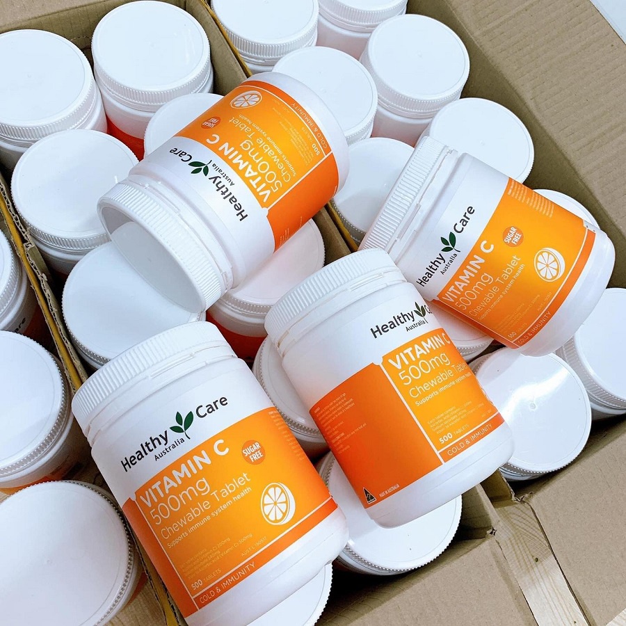 Viên Vitamin C Healthycare Úc 500mg - Bổ Sung Vitamin C Tăng Sức Đề Kháng Cho Cả Gia Đình (500 viên)