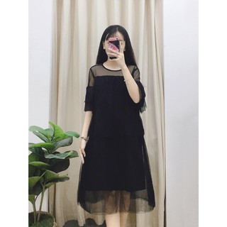 [GIẢM GIÁ LẤY TƯƠNG TÁC] Váy suông 3 tầng [ANITA ĐEN]