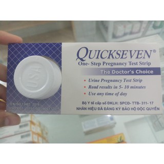 Que thử thai Quickseven 2 vạch chính xác - test thử thai hai vạch sớm nhanh hiệu quả tức thì