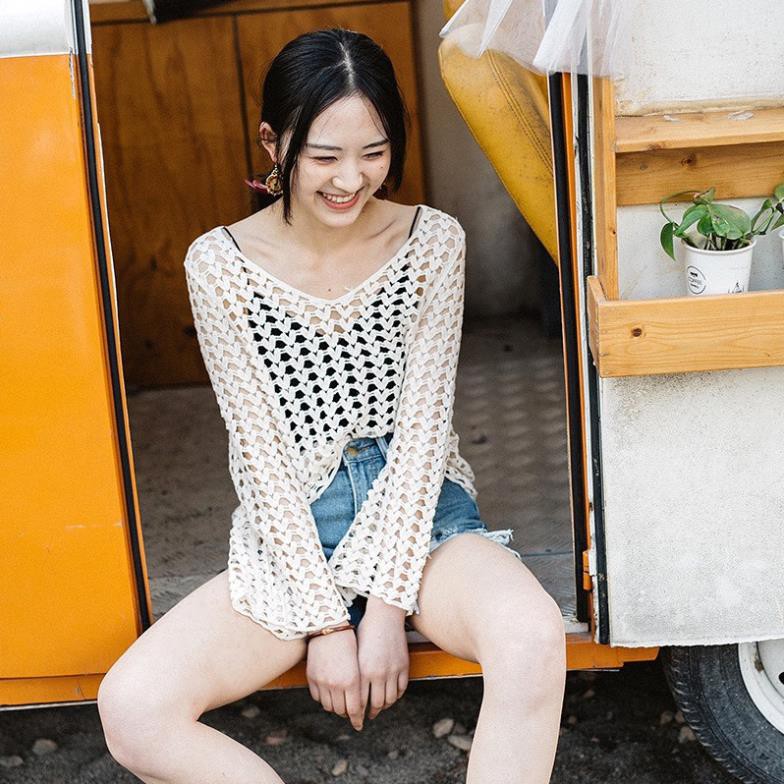 [Sẵn Hàng Giao Ngay] [ ♥️FREE SHIP♥️ ] ÁO LƯỚI TIM ĐI BIỂN HÀNG QUẢNG CHÂU
