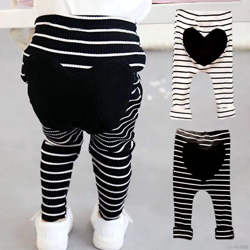 Quần Legging Co Dãn Với Họa Tiết In Hình Trái Tim Dùng Cho Bé Gái