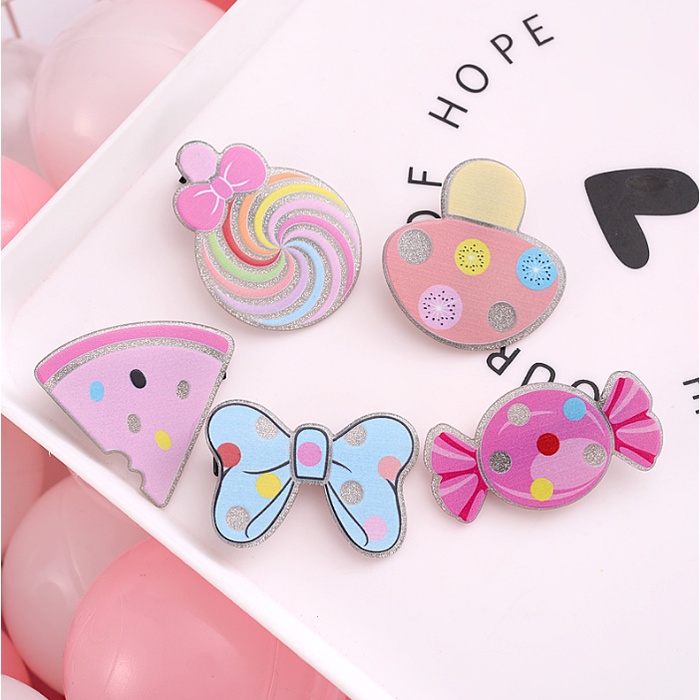 📛 RẺ VÔ ĐỊCH 📛 cặp tóc nhựa cao cấp họa tiết ngộ nghĩnh dễ thương cho bé