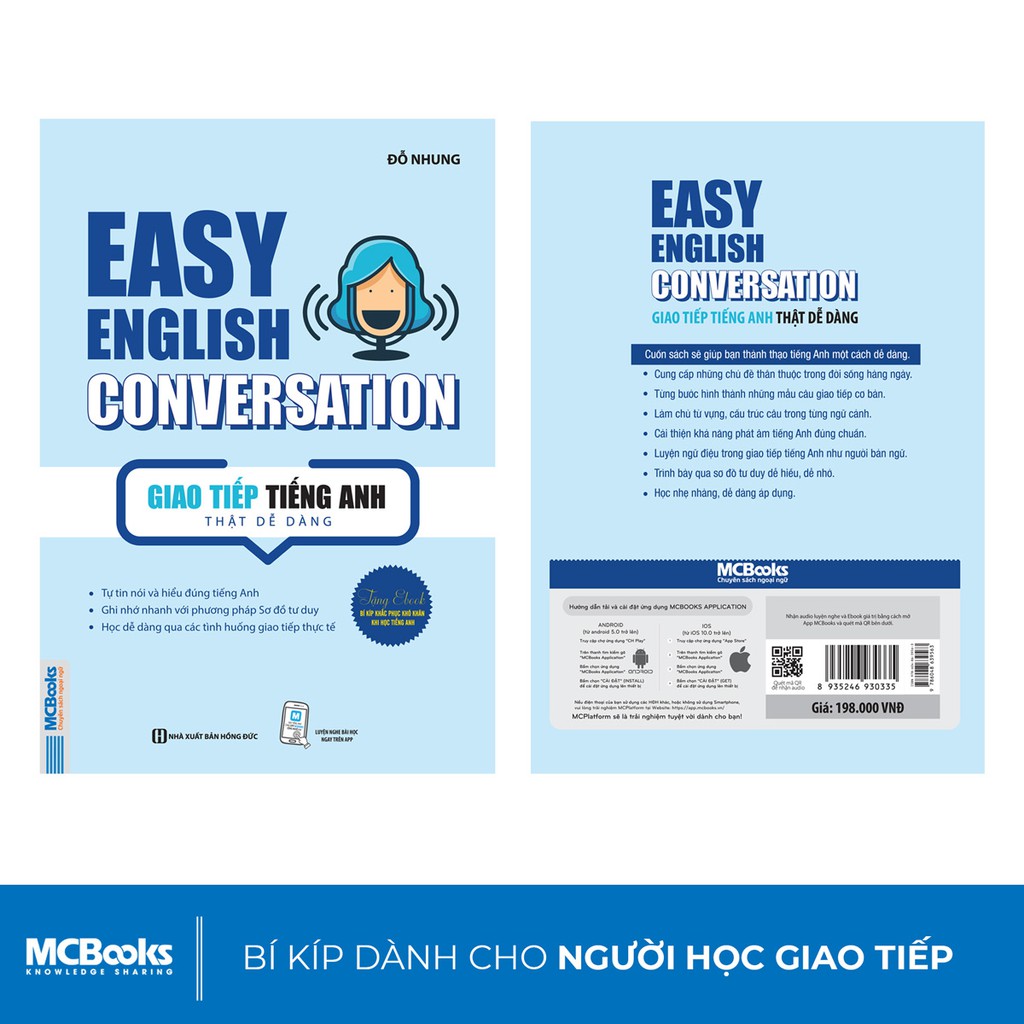 Sách - Easy English Conversation – Giao tiếp tiếng Anh thật dễ dàng - Học Kèm App Online