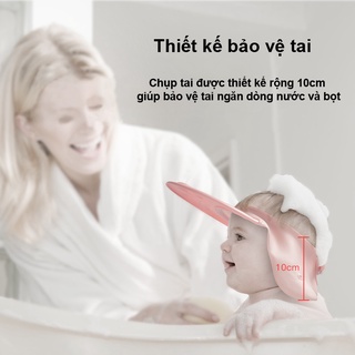 Mũ gội đầu cho bé aag230, mũ tặm gội cho bé che tai mặt an toàn tiện lợi - ảnh sản phẩm 3