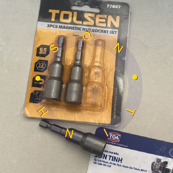Đầu Chụp Bắt Ốc Vít 12mm có từ Tolsen 77847