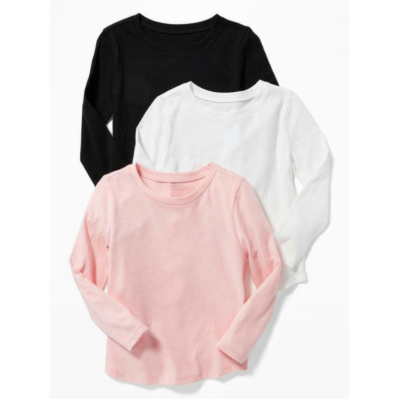 Set 3 áo cotton Oldnavy xuất dư bé gái