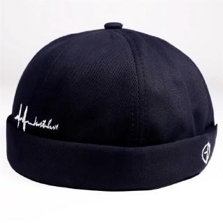 Melon leather hat Embroidered Cap Styling cap Thin section Maple leaf shape beanie Hat