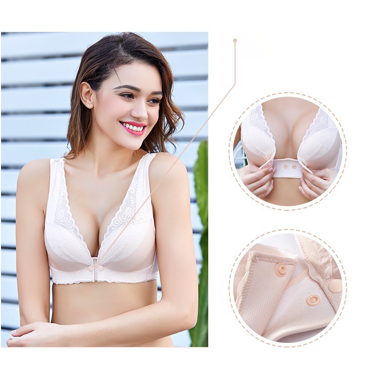 Áo ngực thoải mái có nút gài phía trước size 34-42AB dành cho mẹ chăm sóc bé