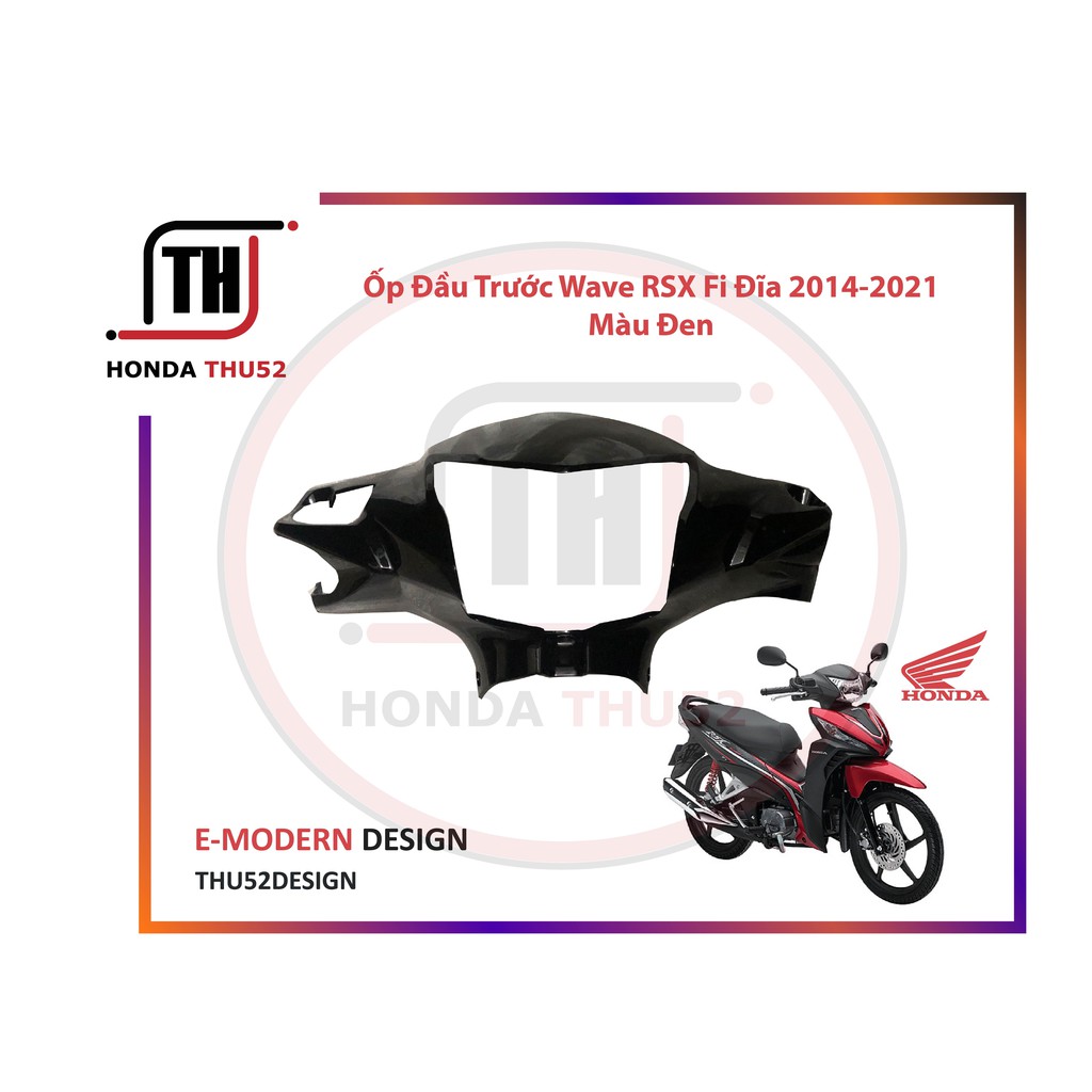 Ốp Đầu Đĩa Đùm  Wave RSX Fi 2014 -2021 Cam Trắng Đen Vàng Đỏ HONDA Chính Hãng