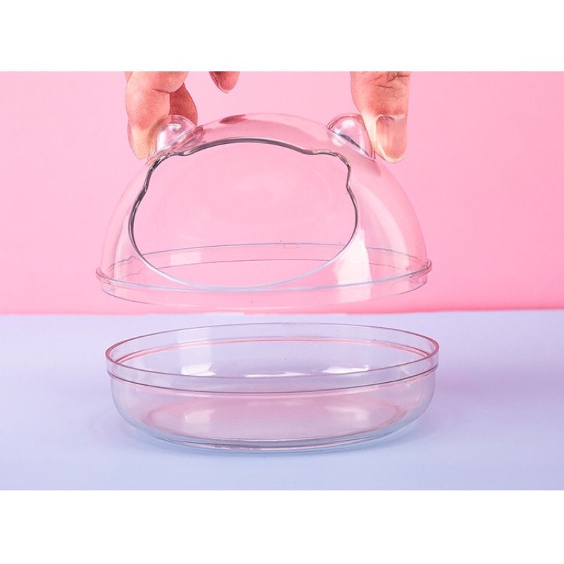 Nhà Gấu Tròn Mika trong suốt 3 size Hamster Thỏ Bọ Nhím Sóc