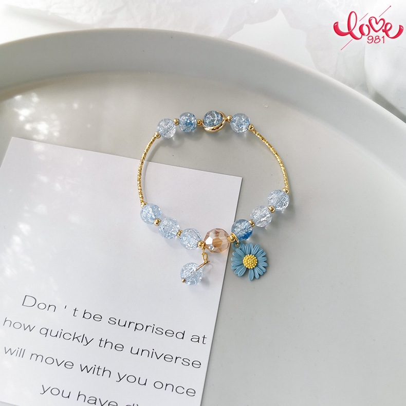 Vòng Tay Đính Hạt Pha Lê Hình Hoa Cúc Nhỏ Xinh Xắn Cho Nữ | BigBuy360 - bigbuy360.vn