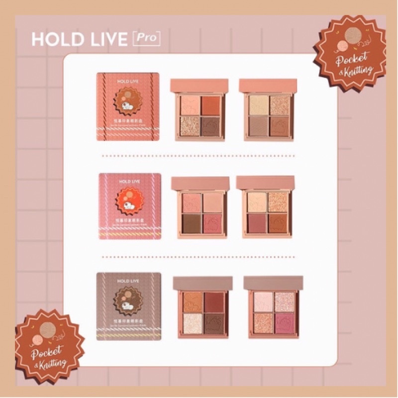 Bảng mắt Holdlive 4 ô - Holdlive Pocket &amp; Knitting Eyeshadow pallette