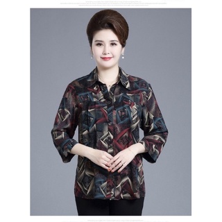 Áo sơ mi trung niên nữ kiểu dáng sang trọng