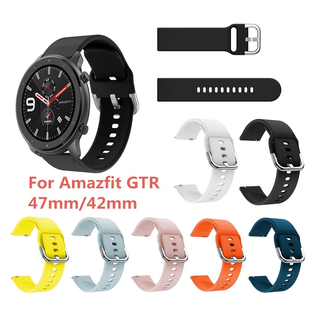 Dây đeo silicone màu trơn thay thế dành cho Huami Amazfit GTR 42/47