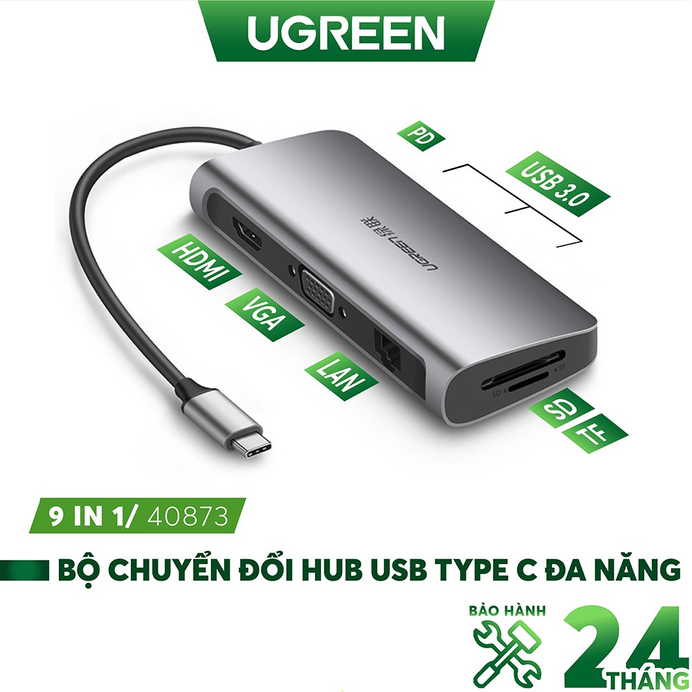 Bộ chuyển đổi đa năng UGREEN CM121 CM212 CM417 cho các thiết bị máy tính điện thoại hỗ trợ USB type C