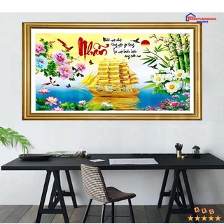 Tranh đính đá ABC chữ nhẫn 90cm x 50cm