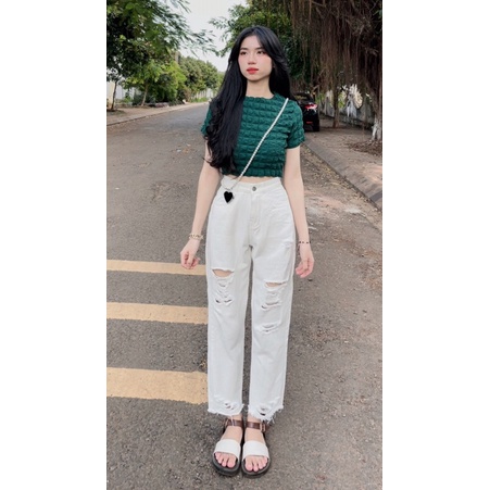 ÁO CROP XỐP-QUẦN JEAN
