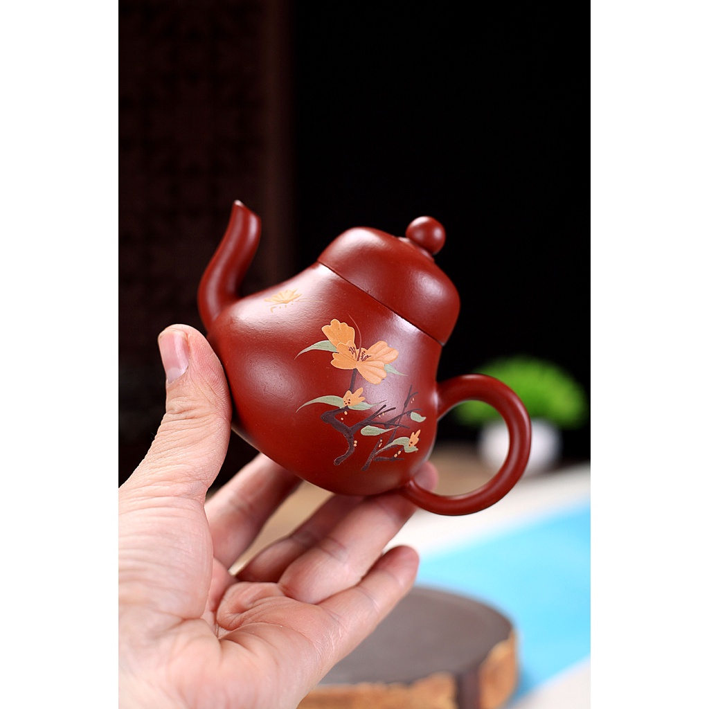 Ấm Tử Sa Nghi Hưng Tư Đình Hoa Hương 160 ml (Đại Hồng Bào)