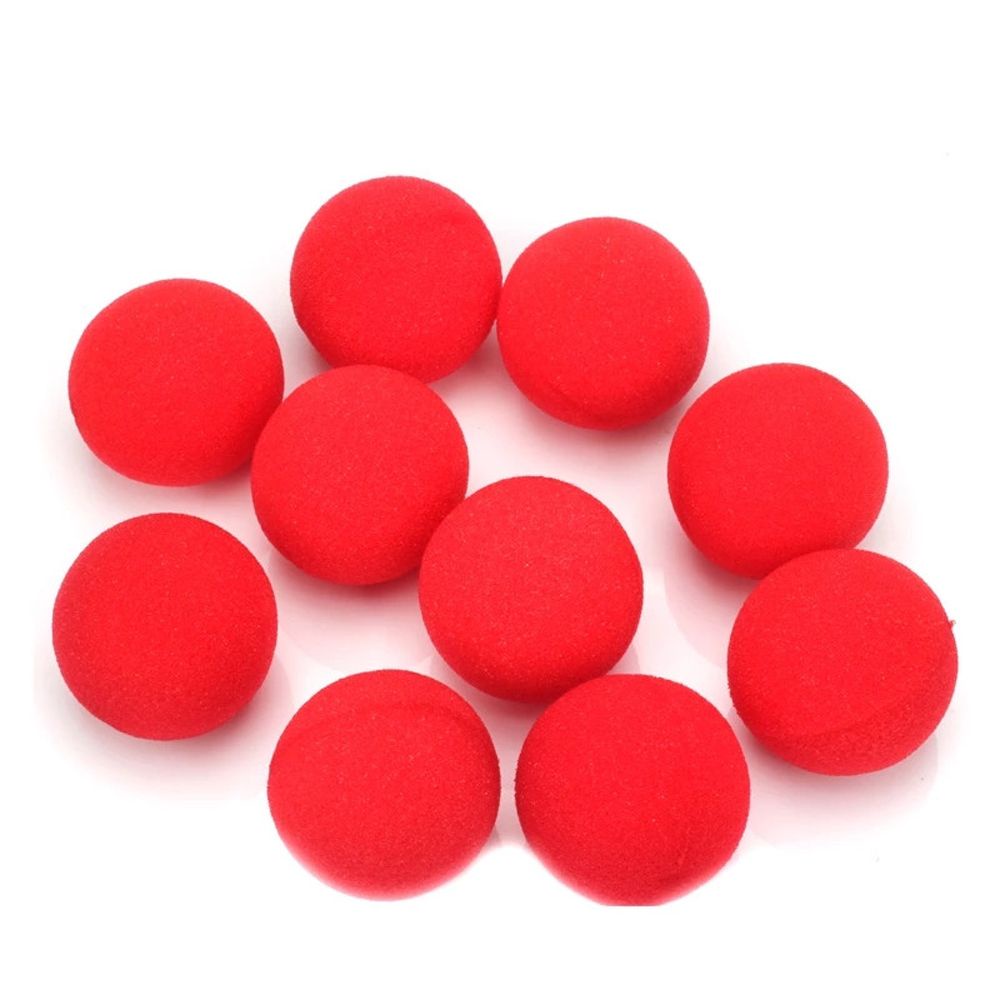 Set 10 quả bóng xốp ảo thuật tròn màu đỏ kích thước 2.5/ 3.5/ 4.5cm dành cho giải trí