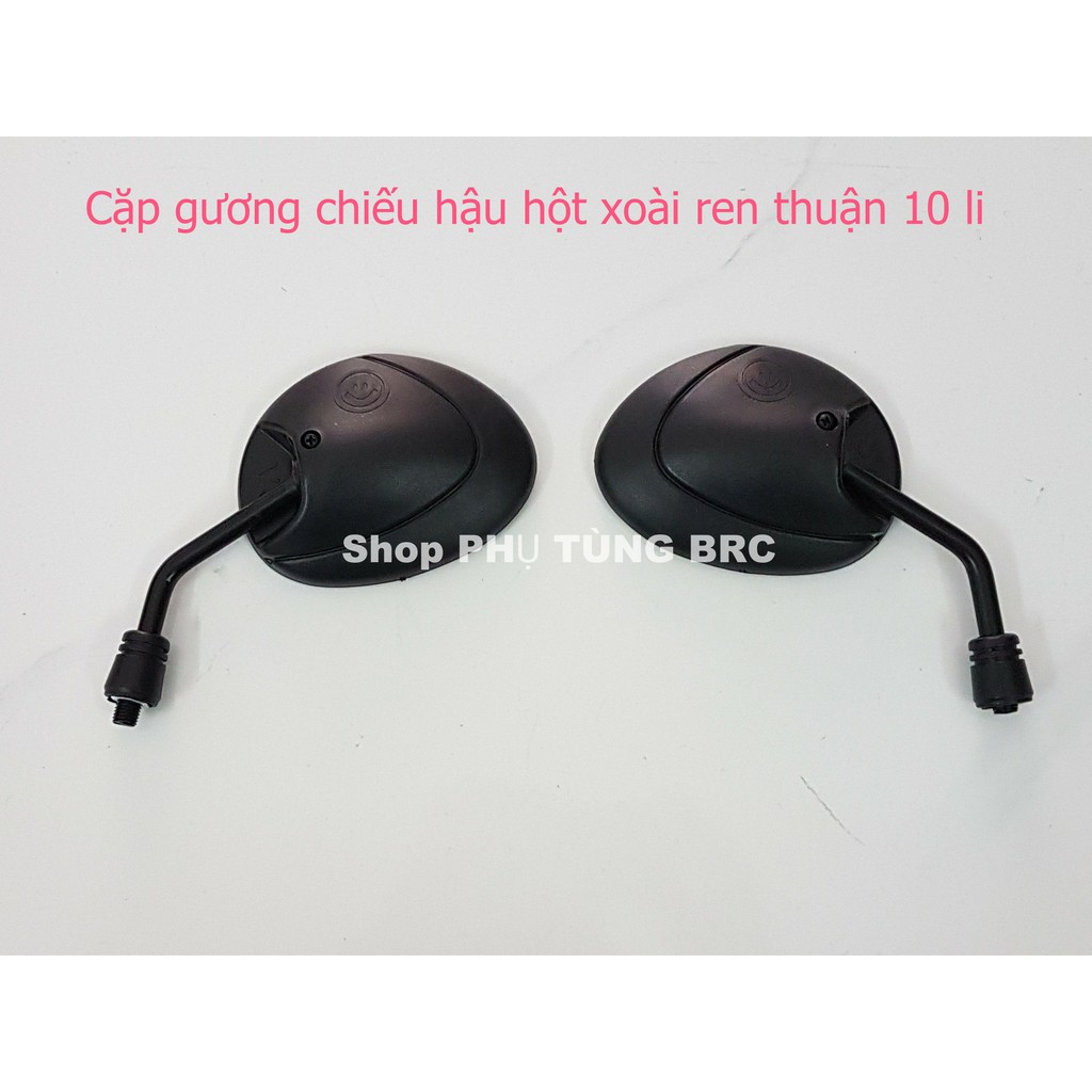 Cặp gương chiếu hậu hột xoài ( SL: 1 cặp gương trái phải ren thuận 10 li)