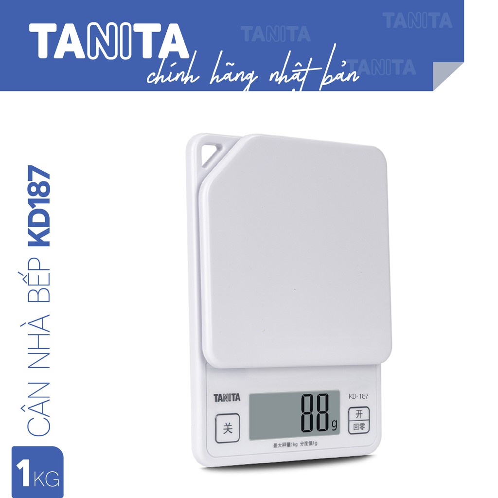 Cân nhà bếp tiểu ly TANITA KD187(1kg-1g),chính hãng nhật bản,dùng cho làm bánh,thiết kế mini nhỏ gọn,bền,chính xác