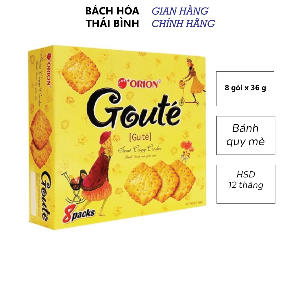 Bánh quy mè Goute Orion hộp 8 gói