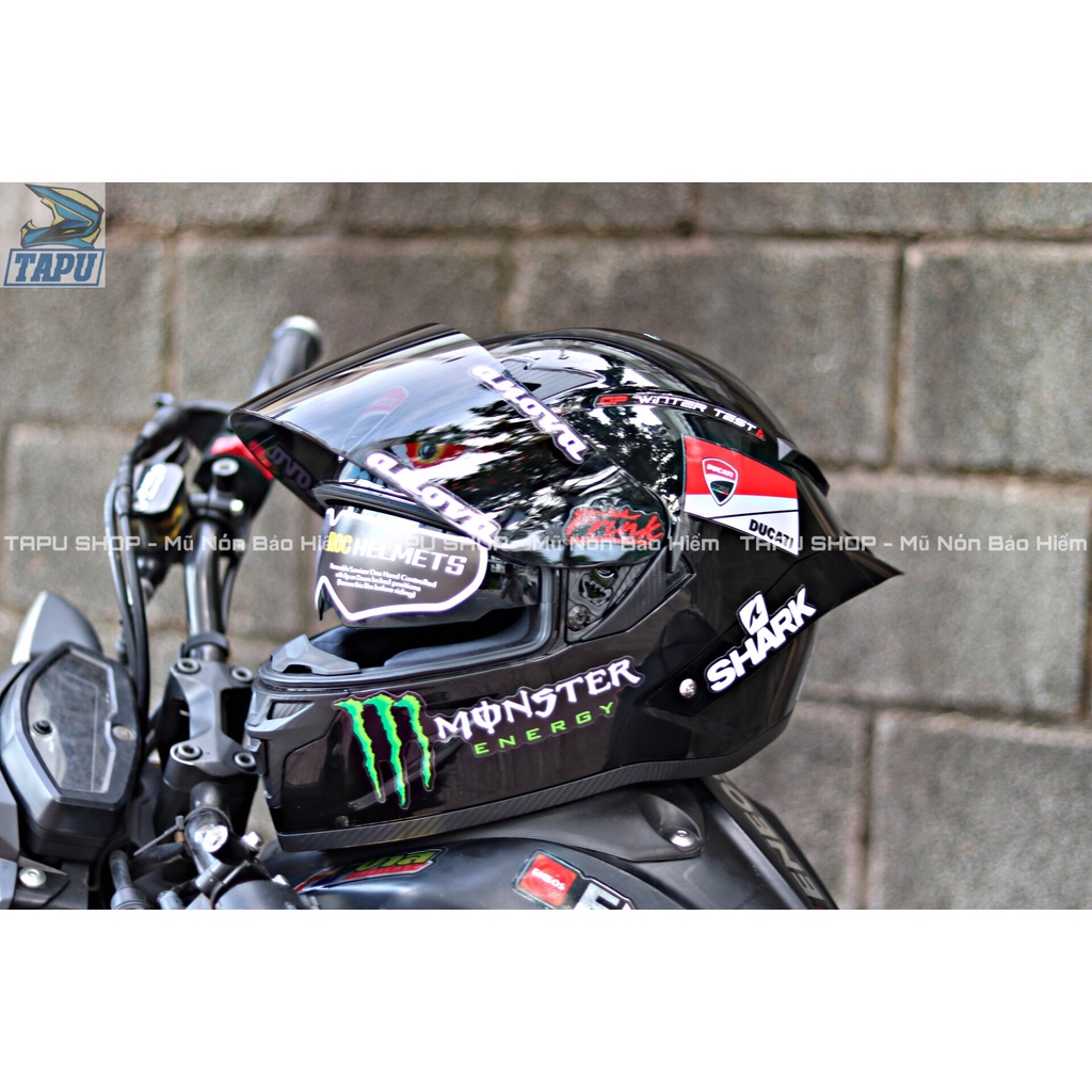 MŨ BẢO HIỂM FULLFACE ROC 03 2 KÍNH LÊN TEM Shark V1