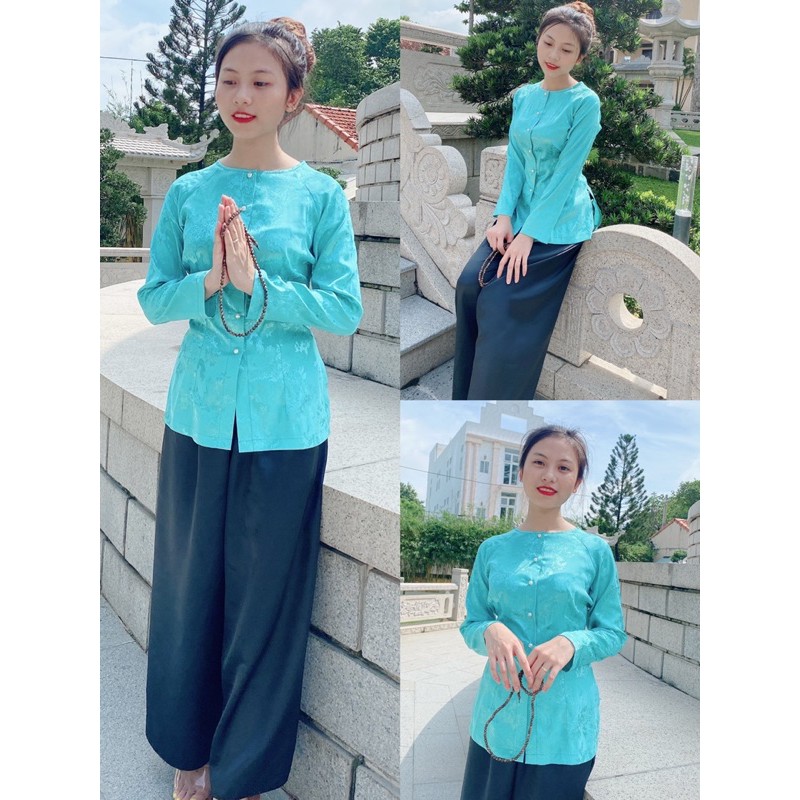 áo bà ba, đồ bộ bà ba, thời trang nữ truyền thống lễ chùa | BigBuy360 - bigbuy360.vn