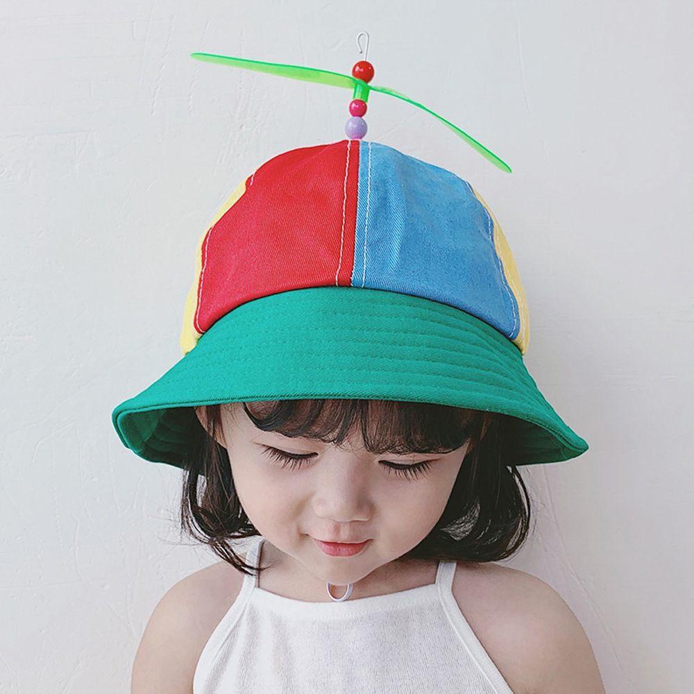 CACTU Mũ Bucket Che Nắng Màu Cầu Vồng Dễ Thương Thời Trang Mùa Hè Cho Bé