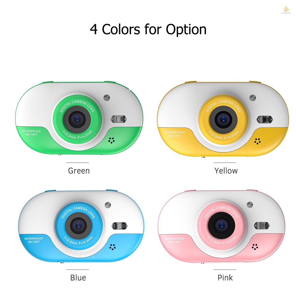 Camera kỹ thuật số 8MP chống thấm nước màn hình 2.4 Inch IPS HD tự hẹn giờ chụp hình cho bé 5s
 | BigBuy360 - bigbuy360.vn