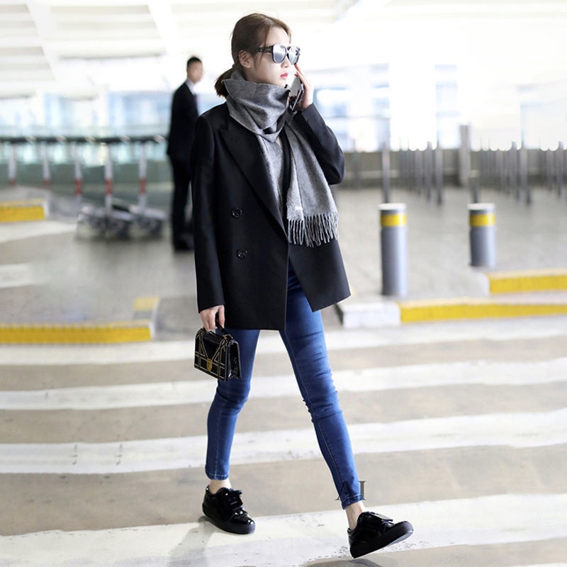 [free gift] Áo khoác vest len dày phong cách Hàn Quốc thời trang thu đông mới