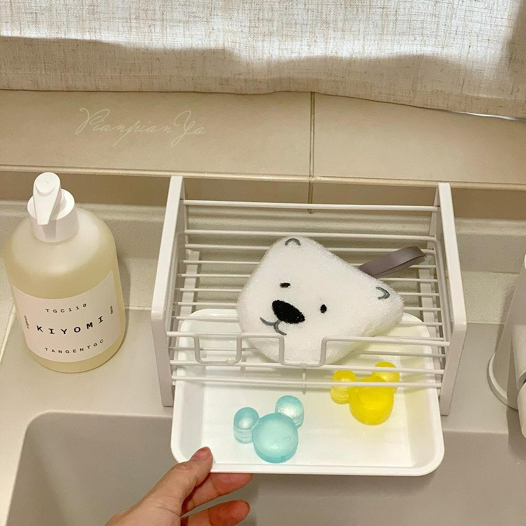 Giá Sắt Phơi Khô Máy Rửa Chén Màu Trắng Nhám Kèm Khay Tiện Dụng