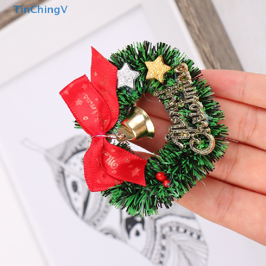 [TinChingV] 1 Vòng Hoa Giáng Sinh 1: 12 1: 6 Trang Trí Nhà Búp Bê