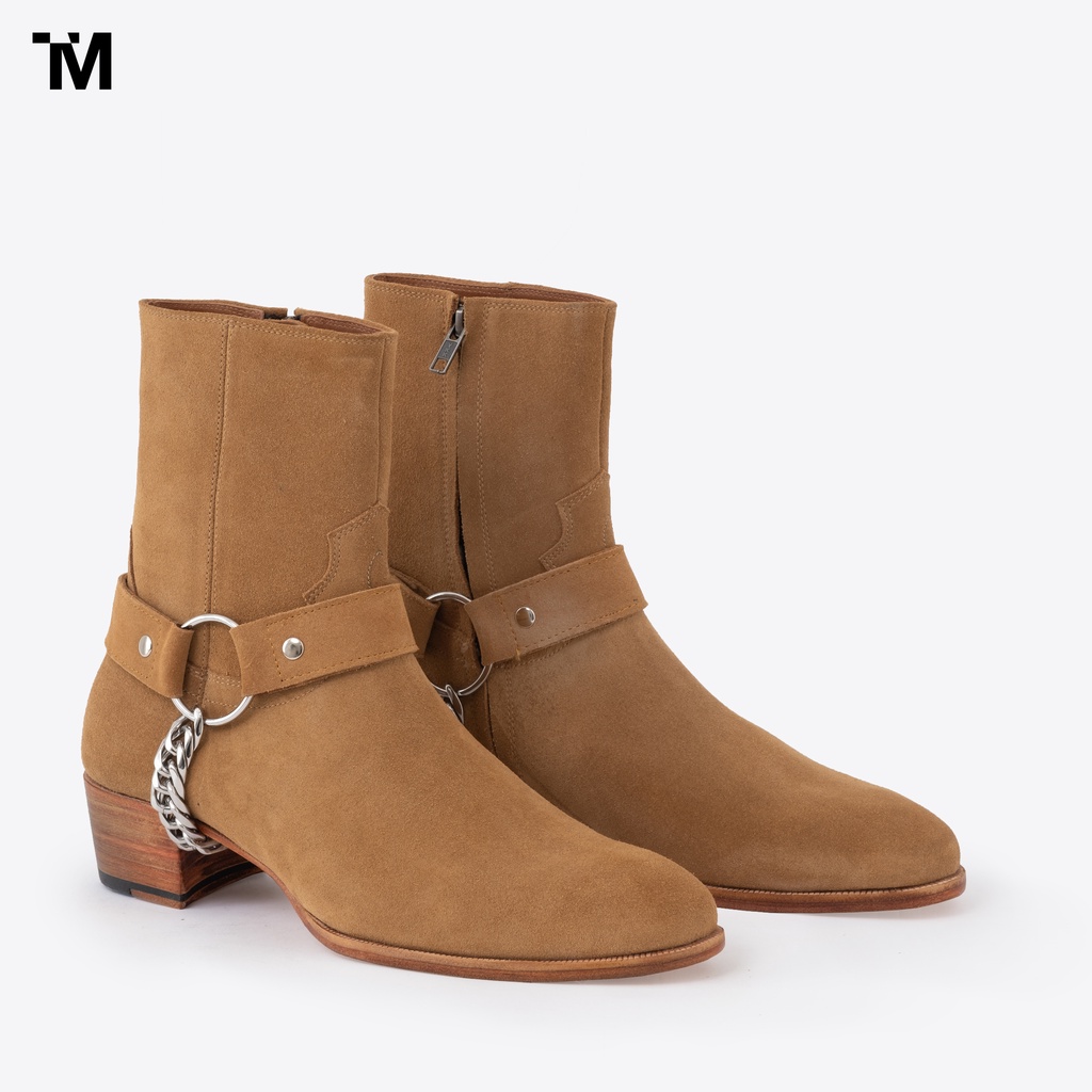 Phụ Kiện Cho Boots TARMOR Màu Nâu Da Lộn Harness Chain In Tobacco Suede