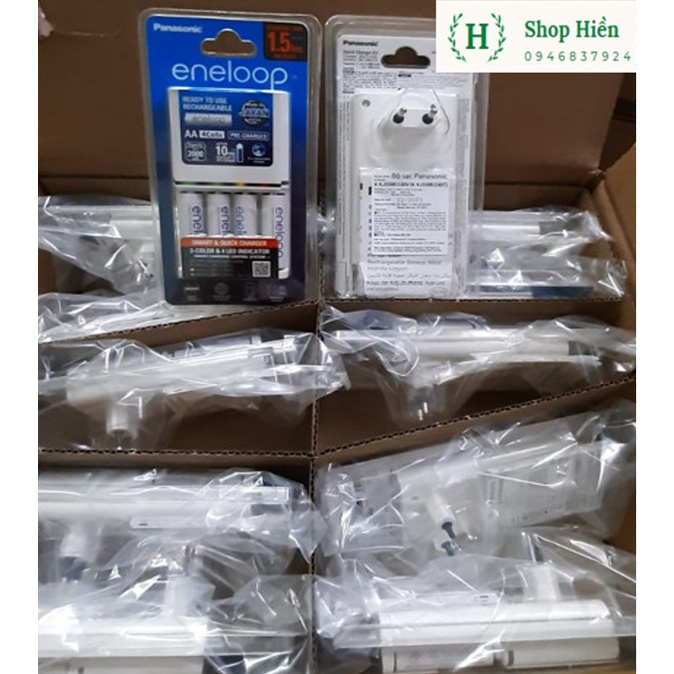 Bộ Pin + Sạc Panasonic AA 2000mAh KJ55  - Máy sạc pin Panasonic Tự Ngắt