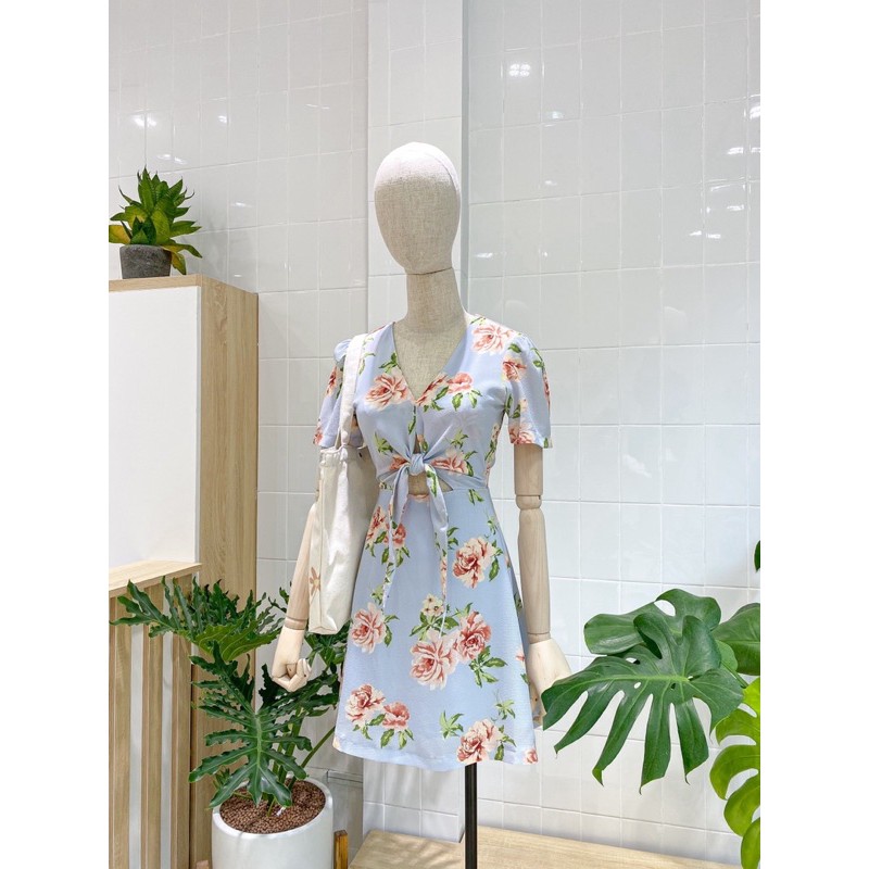 [Mã SKAMA06 giảm 8% tối đa 50K đơn 250K] Đầm Rosa chữ A cột nơ trước ngực | BigBuy360 - bigbuy360.vn