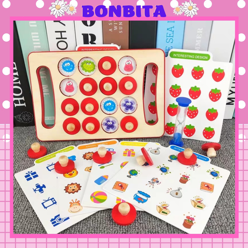 Đồ chơi thông minh rèn luyện trí nhớ cho trẻ với nhiều chủ đề hấp dẫn, độ khó tăng dần tạo cảm giác hứng thú với trẻ