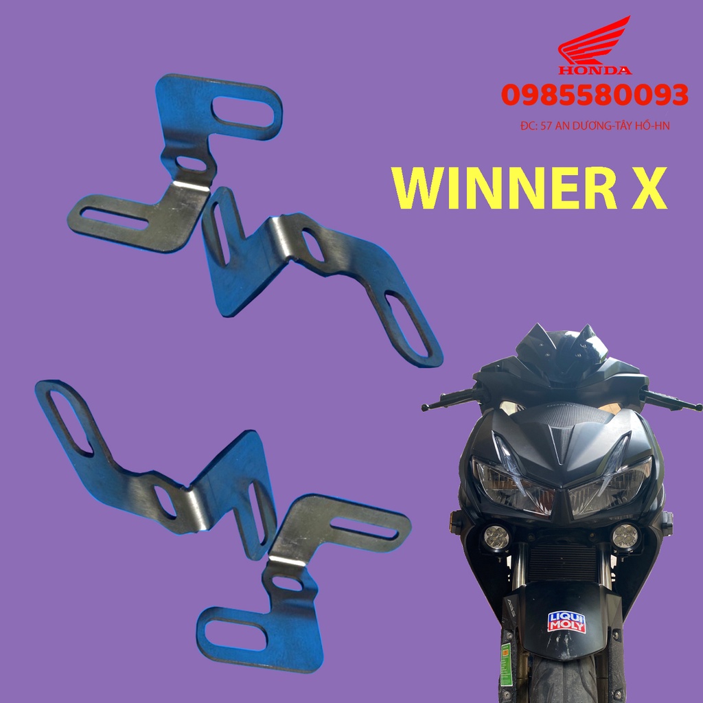 Pát inox bắt trợ sáng cánh yếm winner X