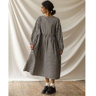 Đầm xô/linen kẻ 2hand nhật