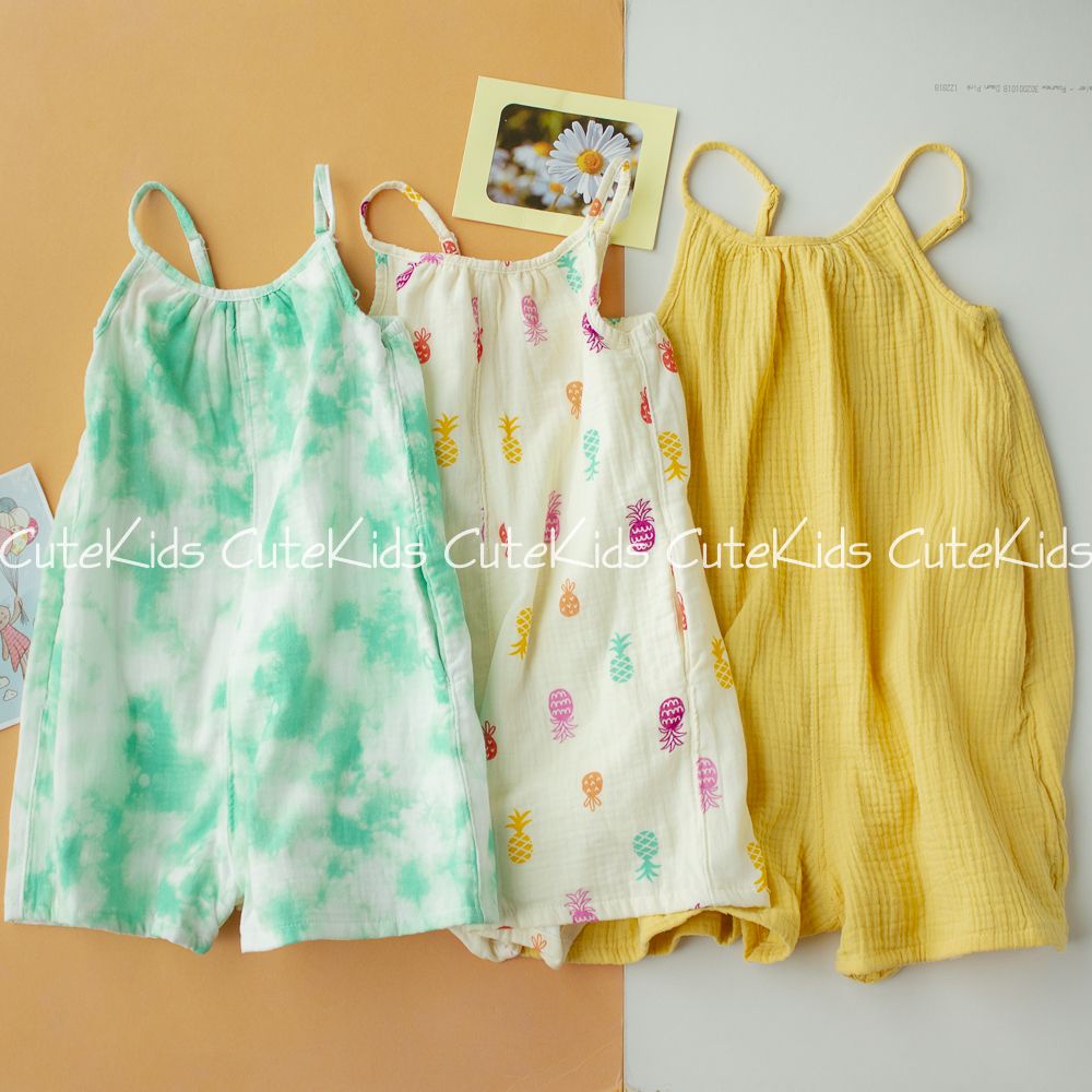 Romper 2 dây muslin Cat & Jack