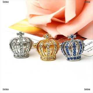 (Eetmo) Gold Crown Crystal Silver Mens Wedding Party Gift Shirt Cufflinks Cuff Links