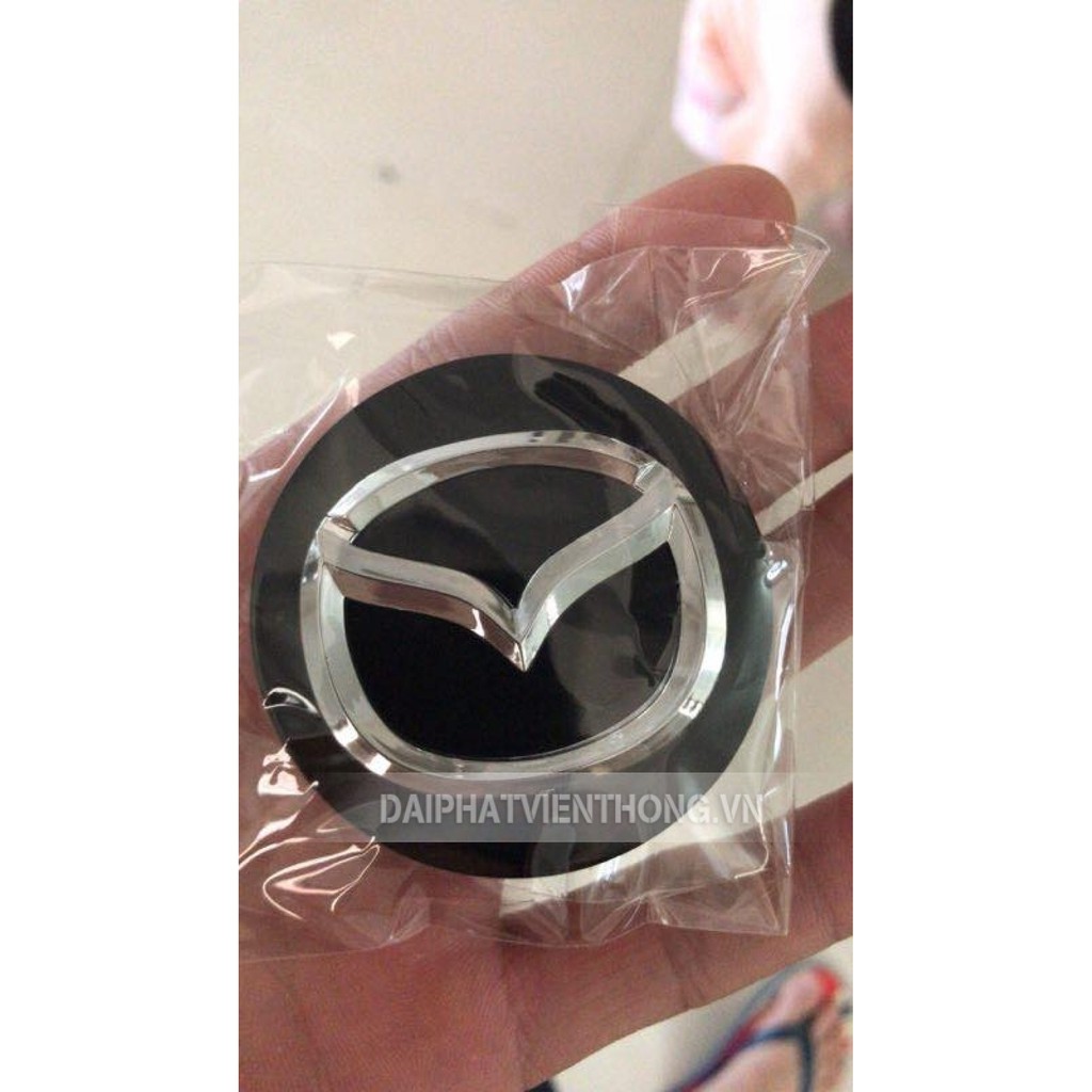 021 LOGO ỐP CHỤP MÂM LAZANG XE Ô TÔ MAZDA 57 MM