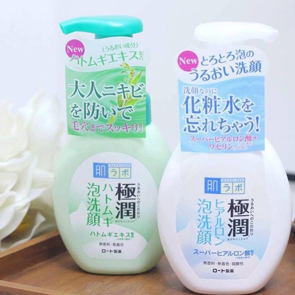 Sữa Rửa Mặt Hada Labo Gokujyun Foaming Cleanser (160ml) Nhật Bản tạo bọt, làm sạch sâu