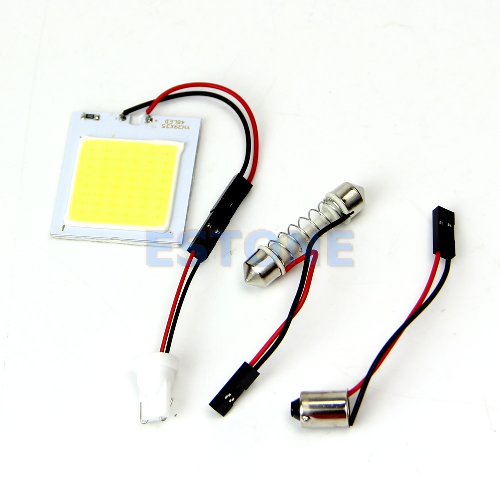 Đèn Trần Xe Hơi Ánh Sáng Ban Đêm 7W COB 48-LED T10