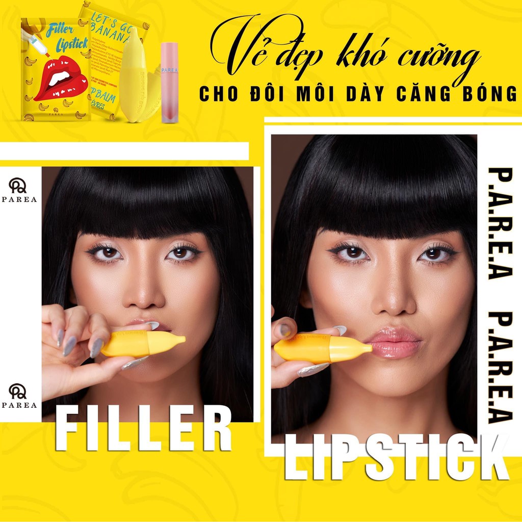 [Tặng son lì cao cấp] Son filler khử thâm collagen son chuối banana filler lipstick xóa nhăn, giúp đôi môi căng mọng