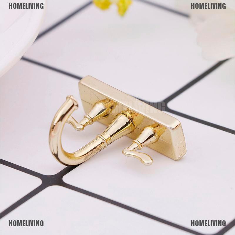 Vòi Nước Đôi mini Bằng Hợp Kim Tỉ Lệ 1 / 12 Trang Trí Nhà Búp Bê