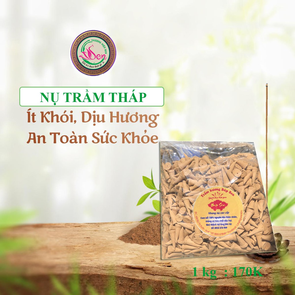 [Hương Nụ Sạch] Hương Nụ Trầm Sạch cao cấp dùng lư xông hộp 50 viên - Hương Trầm Sạch Búp Sen