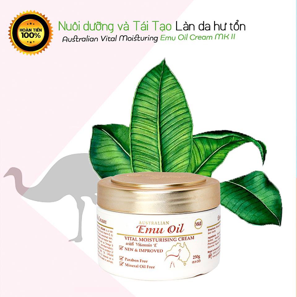 Kem dưỡng ẩm chống lão hoá  EMU MK II- GM COSMETICS VIETNAM- Emu Oil Vital Moisturising Cream MK II