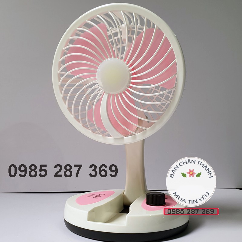 Quạt Tích Điện Để Bàn Mini Gấp Gọn Tiện Lợi Gió Mát Có Đèn Sáng - Bảo Hành Hoàn Tiền Nếu Có Lỗi (Loại tốt) | BigBuy360 - bigbuy360.vn