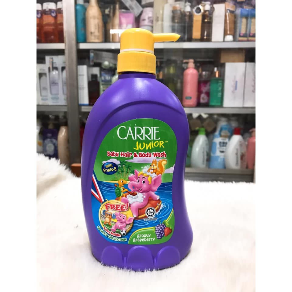 Sữa tắm gội toàn thân em bé tinh chất sữa Carrie Junior chính hãng công ty